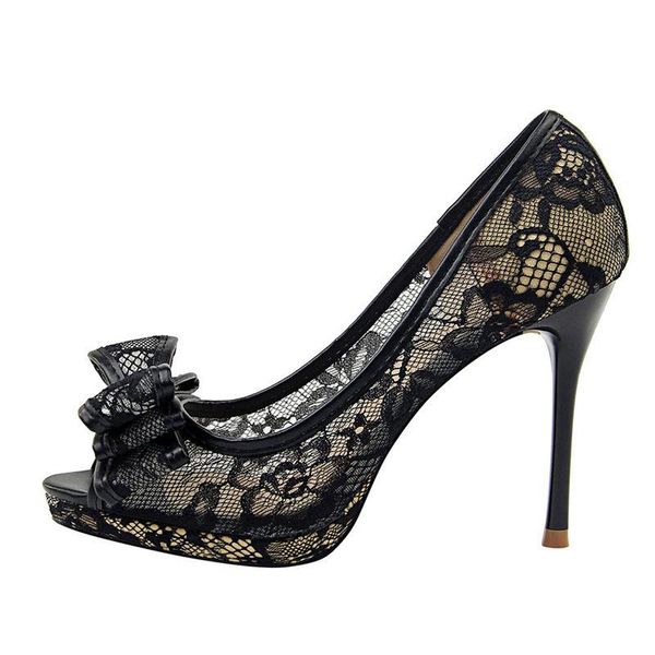 peep toe lace pumps high heels pumps wedding shoes women's high heel shallow hollow mesh butterfly-knot, Black
peep toe lace pumps high heels pumps wedding shoes women's high heel shallow hollow mesh butterfly-knot, Black