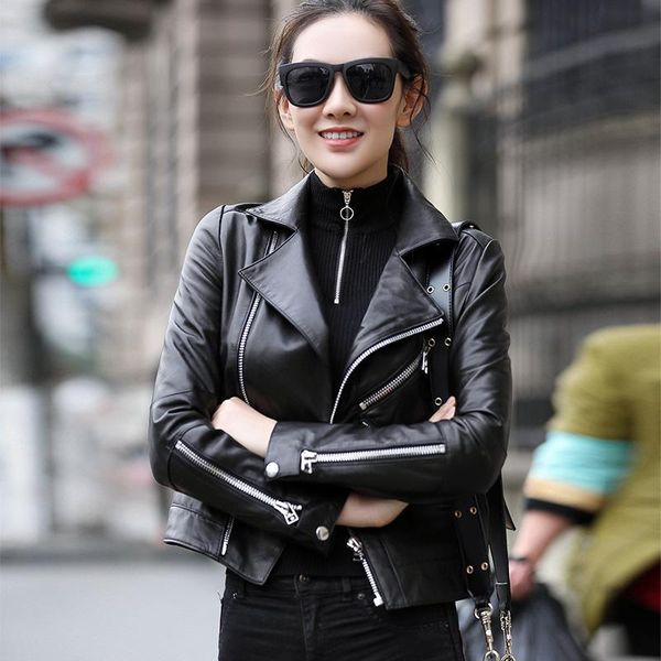 women's leather & faux women 100% real genuine jacket natural sheepskin coat female spring autumn clothes 2021 vintage fur ot1725, Black
women's leather & faux women 100% real genuine jacket natural sheepskin coat female spring autumn clothes 2021 vintage fur ot1725, Black