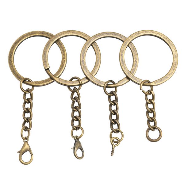 mibrow 10pcs/lot antique bronze 25mm 30mm key chains with lobster clasp split keyrings for bags diy jewelry making findings, Silver
mibrow 10pcs/lot antique bronze 25mm 30mm key chains with lobster clasp split keyrings for bags diy jewelry making findings, Silver