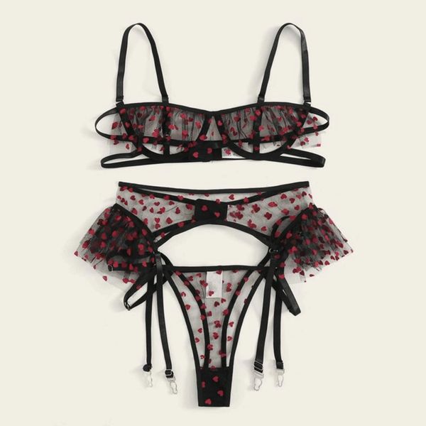 aduloty woman pajamas heart print garter sheer lingerie set mesh cupless underwire thong cute lace bra set c1212, Black;white
aduloty woman pajamas heart print garter sheer lingerie set mesh cupless underwire thong cute lace bra set c1212, Black;white