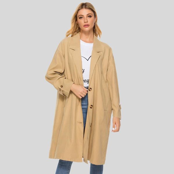 women's trench coats 2021 autumn casual coat women oversize vintage washed outwear loose long winter windbreaker, Tan;black
women's trench coats 2021 autumn casual coat women oversize vintage washed outwear loose long winter windbreaker, Tan;black