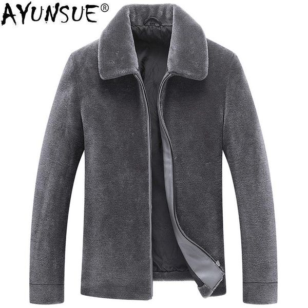 ayunsue natural sheep shearling fur coat winter jacket men 100%wool fur warm coat plus size men's short jacket aw9936 my756, Black
ayunsue natural sheep shearling fur coat winter jacket men 100%wool fur warm coat plus size men's short jacket aw9936 my756, Black