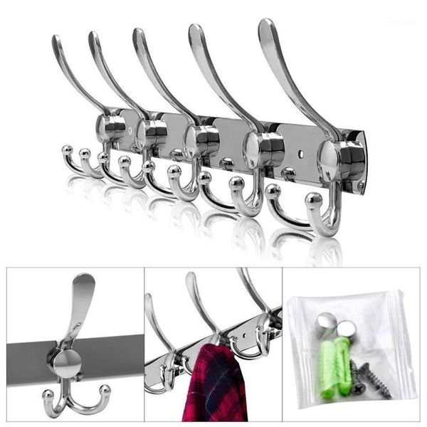 hooks & rails wall mounted hook coat robe hat clothes stainless silver steel hanger 5 hooks, 3 towel rack1
hooks & rails wall mounted hook coat robe hat clothes stainless silver steel hanger 5 hooks, 3 towel rack1