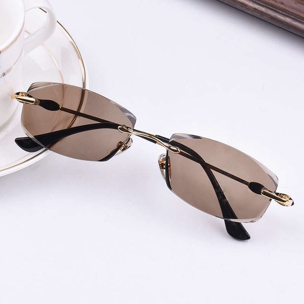 pure natural donghai tea crystal high end women's trimming frameless eye protection anti radiation stone sunglasses, Black
pure natural donghai tea crystal high end women's trimming frameless eye protection anti radiation stone sunglasses, Black