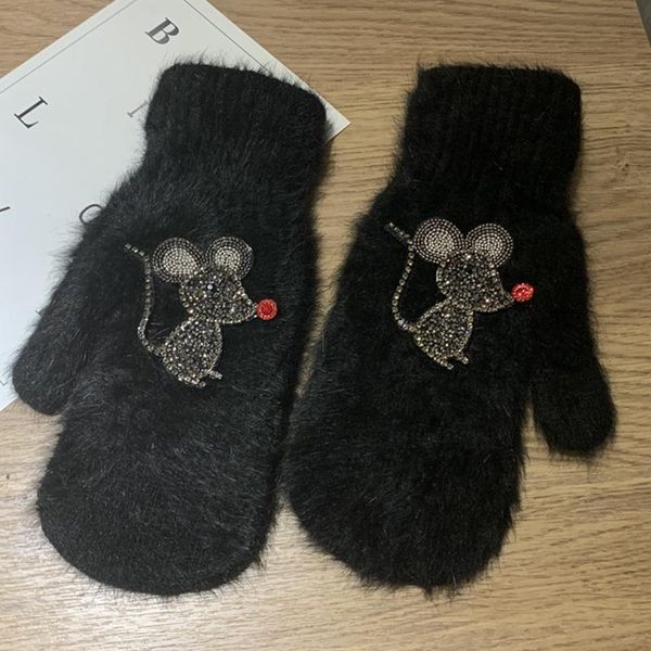 женские зимние перчатки роскошный горный хрусталь мультфильм мышь полный палец мягкие меховые перчатки ворвы для девочек варежки подарок, Blue;gray 
женские зимние перчатки роскошный горный хрусталь мультфильм мышь полный палец мягкие меховые перчатки ворвы для девочек варежки подарок, Blue;gray