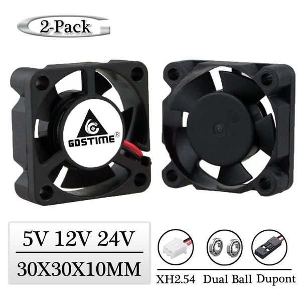 2 pcs gdstime dc 5v 12v 24v 3cm 30x30x10mm 30mm two ball bearing cooling fan 30mmx10mm 3010 mini 3d printer brushless cooler fan
2 pcs gdstime dc 5v 12v 24v 3cm 30x30x10mm 30mm two ball bearing cooling fan 30mmx10mm 3010 mini 3d printer brushless cooler fan