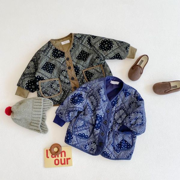 1-6 year children's cotton-padded coat baby thicken warm jacket fashion retro girls overcoat winter kids clothes boy casual coat, Blue;gray
1-6 year children's cotton-padded coat baby thicken warm jacket fashion retro girls overcoat winter kids clothes boy casual coat, Blue;gray