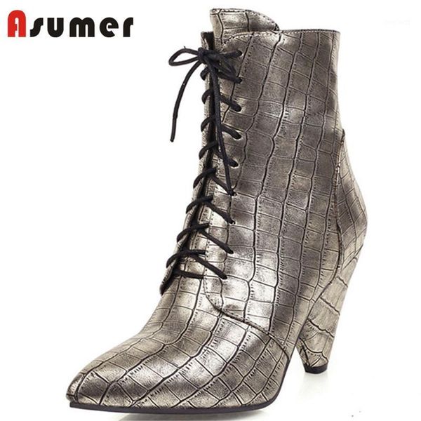 asumer 2020 ankle boots for women pointed toe lace up autumn winter short boots fashion dress shoes ladies office shoes1, Black
asumer 2020 ankle boots for women pointed toe lace up autumn winter short boots fashion dress shoes ladies office shoes1, Black