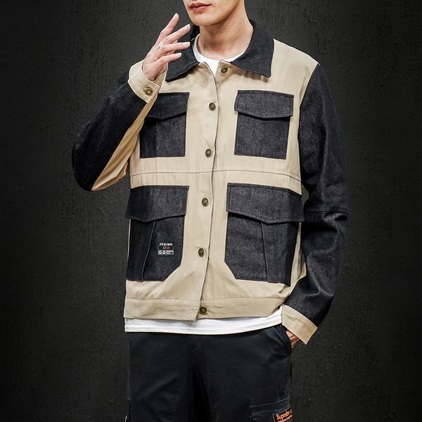 new men's outerwear casual male stereoscopic patched cotton jacket shredded jackets plus size m-5xl xi3s, Black;brown
new men's outerwear casual male stereoscopic patched cotton jacket shredded jackets plus size m-5xl xi3s, Black;brown