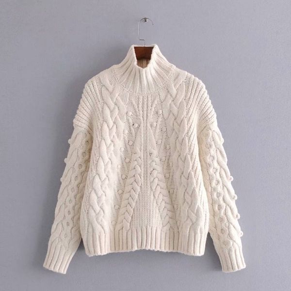 2020 winter new fashion twisted rope sweet knitting versatile sweater women's off shoulder turtle neck, White
2020 winter new fashion twisted rope sweet knitting versatile sweater women's off shoulder turtle neck, White