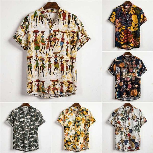 men ethnic style print linen shirts summer short sleeve slim fit shirts male men streetwear floral loose casual shirt blouse, White;black
men ethnic style print linen shirts summer short sleeve slim fit shirts male men streetwear floral loose casual shirt blouse, White;black