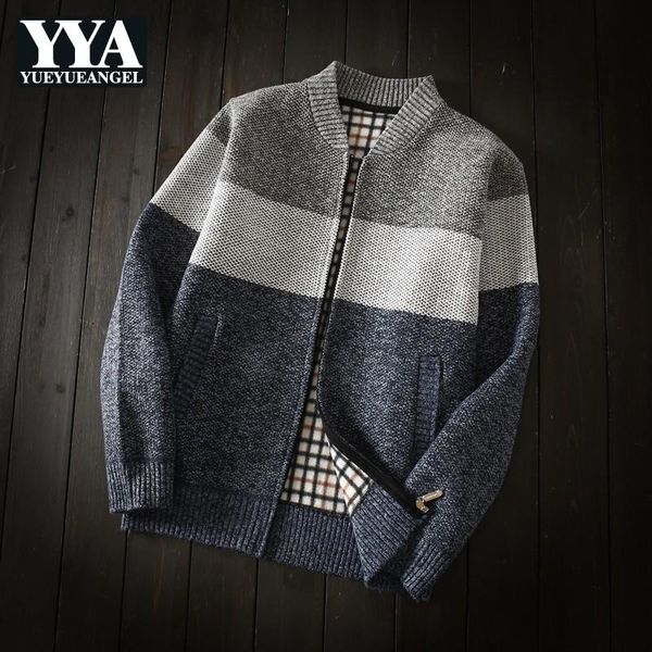 men's sweaters men cardigan thickening stand-collar zipper striped contrast long-sleeve male knitting autumn winter casual streetwear, White;black
men's sweaters men cardigan thickening stand-collar zipper striped contrast long-sleeve male knitting autumn winter casual streetwear, White;black