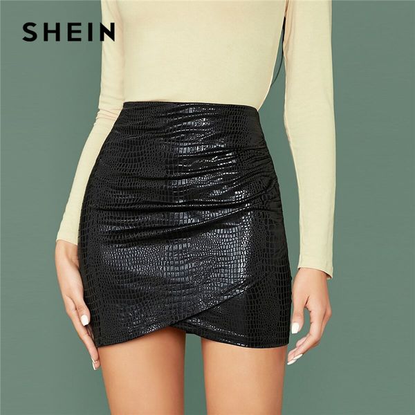 shein black crocodile embossed ruched wrap glamorous bodycon skirt women spring high waist night out lady party mini skirts q1209
shein black crocodile embossed ruched wrap glamorous bodycon skirt women spring high waist night out lady party mini skirts q1209