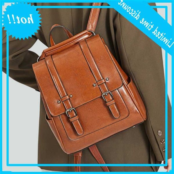 2020 new oil wax women's double bag style versatile leather single shoulder backpack trend
2020 new oil wax women's double bag style versatile leather single shoulder backpack trend