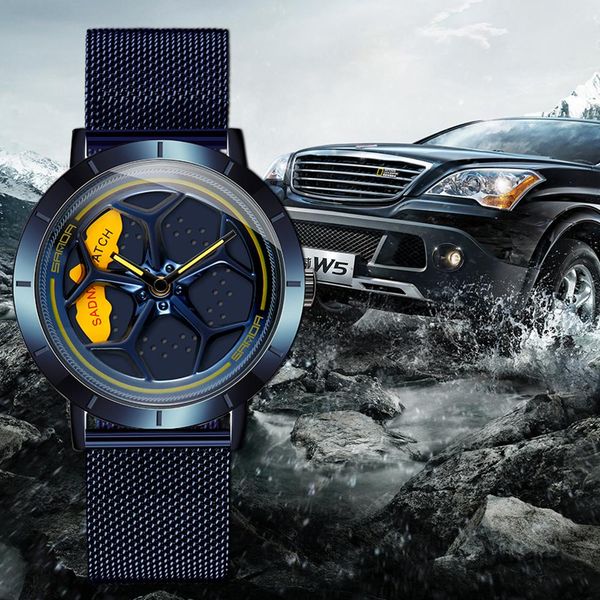sanda men fashion sell car rim wristwatch waterproof sport quartz watch 360 degree rotating wheel rim dial relogio masculino jllyzv, Silver
sanda men fashion sell car rim wristwatch waterproof sport quartz watch 360 degree rotating wheel rim dial relogio masculino jllyzv, Silver