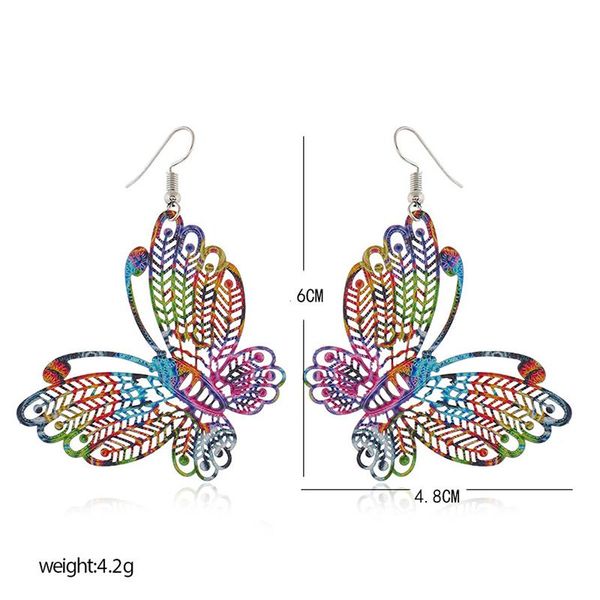 dangle & chandelier 2021 fashion personality creative color spray paint earrings european and american exaggerated hollow butterfly, Silver
dangle & chandelier 2021 fashion personality creative color spray paint earrings european and american exaggerated hollow butterfly, Silver