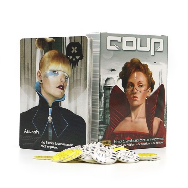 Full English Version Coup Board Game Basic + Reformation For Home Party Fun Entertainment Strategy Card Game Y200421