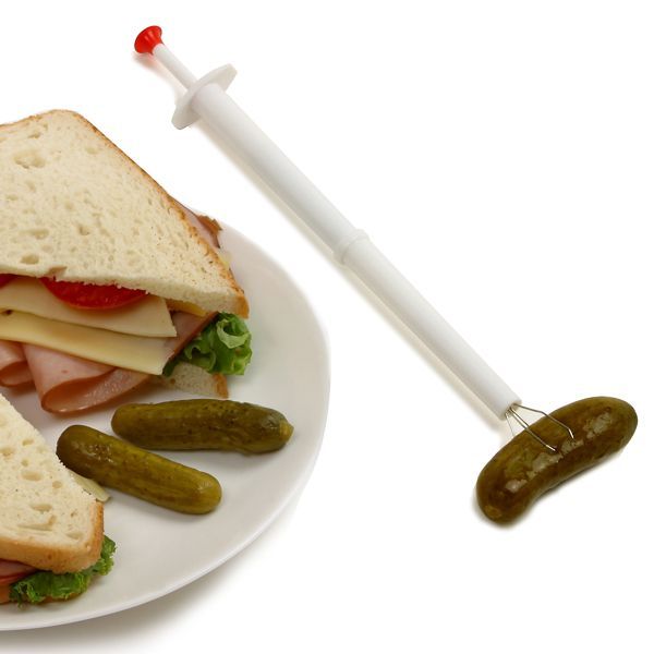 pickle picker Norpro Stainless Steel and Plastic Deluxe Pickle Pincher Simple to use 
pickle picker Norpro Stainless Steel and Plastic Deluxe Pickle Pincher Simple to use