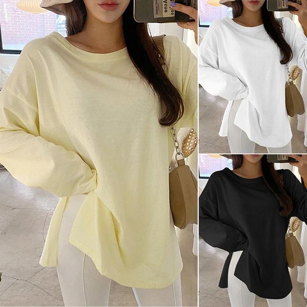 loose plus size t-shirt female long sleeve casual vintage split woman spring autumn cotton plain t shirt, White
loose plus size t-shirt female long sleeve casual vintage split woman spring autumn cotton plain t shirt, White