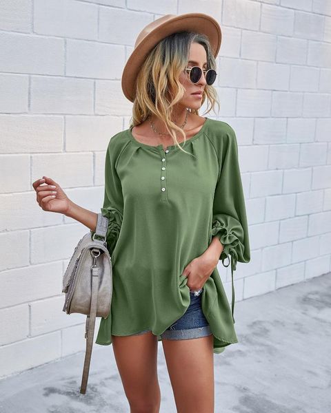 women's blouses & shirts 2021 the shirt long sleeve summer autumn irregular hem lantern blouse office casual fashion, White
women's blouses & shirts 2021 the shirt long sleeve summer autumn irregular hem lantern blouse office casual fashion, White