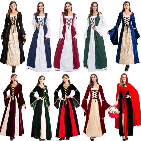 theme costume halloween new european retro court costume queen princess queen party evening dress stage play costume queen long skirt, Black;red
theme costume halloween new european retro court costume queen princess queen party evening dress stage play costume queen long skirt, Black;red