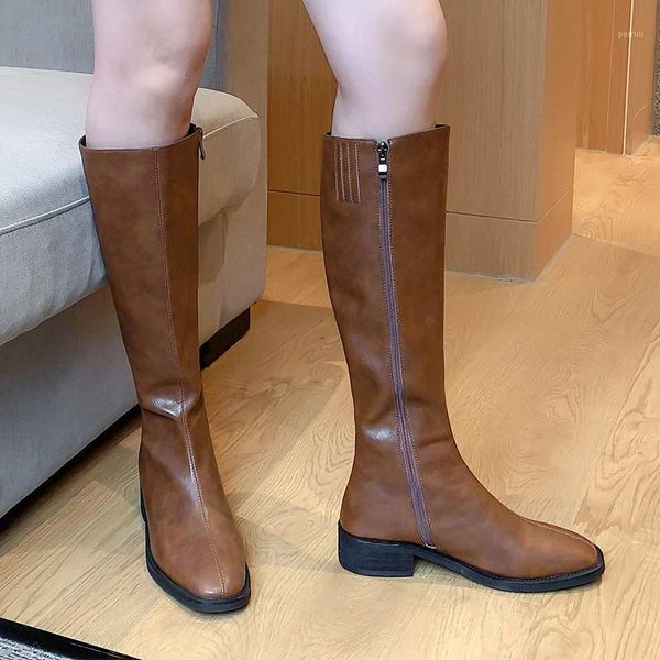 boots botas mujer 2021 winter shoes women's riding high genuine leather heels women vintage knee femme1, Black
boots botas mujer 2021 winter shoes women's riding high genuine leather heels women vintage knee femme1, Black