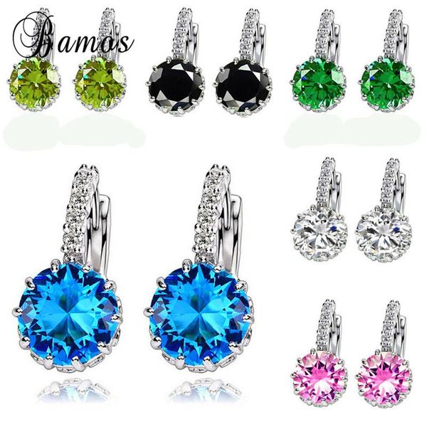 hoop & huggie bamos ten claw round multicolor zircon earrings for women white gold filled jewelry purple/blue birthstone fzs0001, Golden;silver
hoop & huggie bamos ten claw round multicolor zircon earrings for women white gold filled jewelry purple/blue birthstone fzs0001, Golden;silver