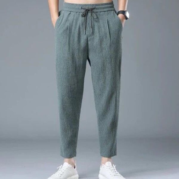 summer pleasantly cool mens cotton linen trousers summer pants casual male solid elastic waist straight loose pants plus size, Black
summer pleasantly cool mens cotton linen trousers summer pants casual male solid elastic waist straight loose pants plus size, Black