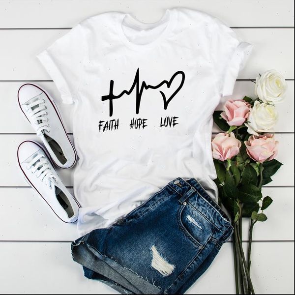 women faith love hope heartbeat print clothes ladies womens t shirt graphic clothes female tumblr t shirt t shirts, White
women faith love hope heartbeat print clothes ladies womens t shirt graphic clothes female tumblr t shirt t shirts, White