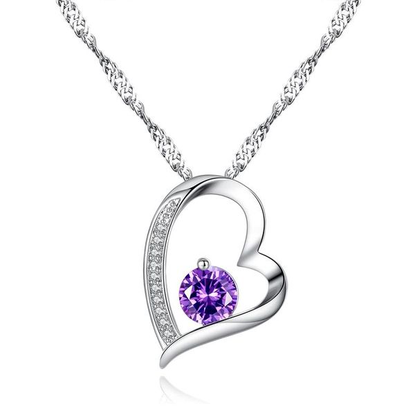 new europe style heart crystal cubic zircon pendant necklace for women girls fashion chain necklace valentine's day gift, Silver
new europe style heart crystal cubic zircon pendant necklace for women girls fashion chain necklace valentine's day gift, Silver