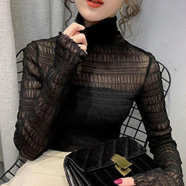 women shirts 2020 t-shirt heap color slim collar see through solid blouse sheer casual autumn lace elastic black base gfqxl
women shirts 2020 t-shirt heap color slim collar see through solid blouse sheer casual autumn lace elastic black base gfqxl