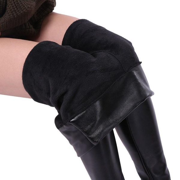 5xl plus size women winter velet trousers femme black warm leather nine pants ladies high waist slim pu leggins, Black;white
5xl plus size women winter velet trousers femme black warm leather nine pants ladies high waist slim pu leggins, Black;white