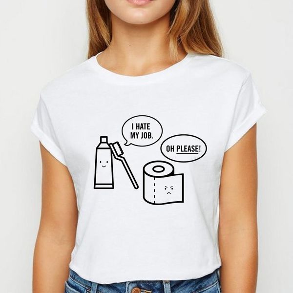 new t shirt women toilet paper i hate my job tshirt harajuku spring summer style casual round collar t-shirts, White
new t shirt women toilet paper i hate my job tshirt harajuku spring summer style casual round collar t-shirts, White