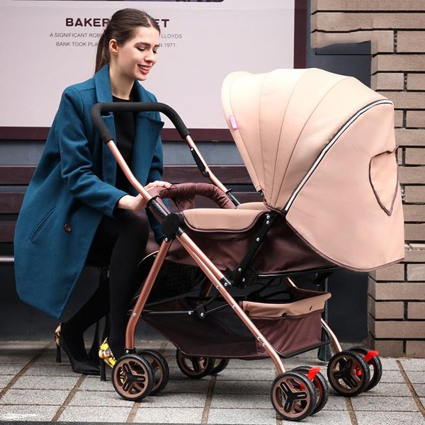high landscape baby stroller lightweight two-way trolley can sit and lie baby stroller luxury car
high landscape baby stroller lightweight two-way trolley can sit and lie baby stroller luxury car
