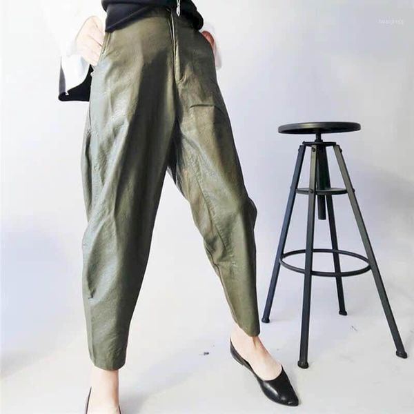 autumn new loose pu pants women ankle length pencile pants cansual trousers female high street clothing1, Black;white
autumn new loose pu pants women ankle length pencile pants cansual trousers female high street clothing1, Black;white
