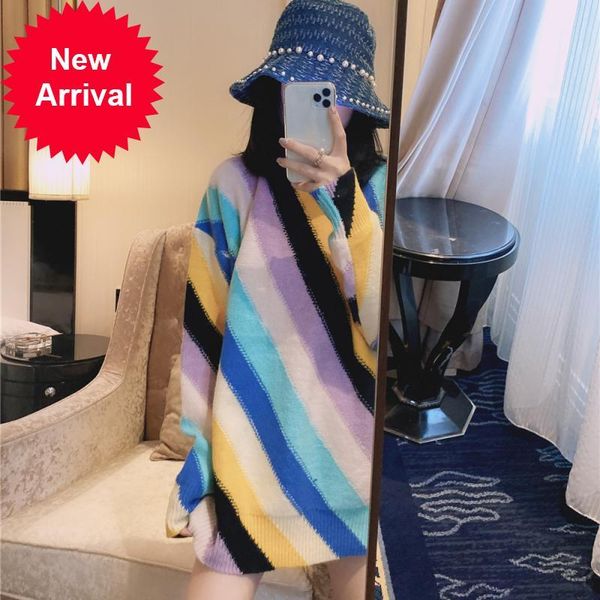 2021 new new color drop quality diagonal rainbow stripes mohair malha shirt vintage high street manga long pullover loose pepz, White;black
2021 new new color drop quality diagonal rainbow stripes mohair malha shirt vintage high street manga long pullover loose pepz, White;black