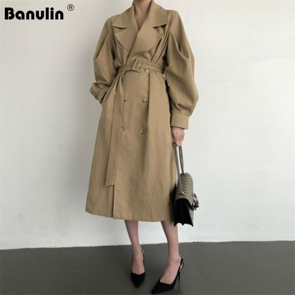 banulin autumn fashion new women trench coat long double-breasted belt black khaki lady clothes winter coat women outerwear 201031, Tan;black
banulin autumn fashion new women trench coat long double-breasted belt black khaki lady clothes winter coat women outerwear 201031, Tan;black