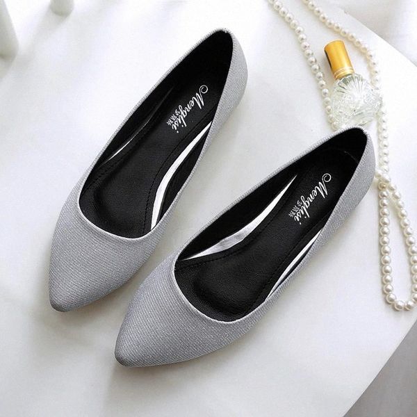 women shallow single shoes loafers lazy boat shoes lightweight breathable silver flats pointed toe slip-on ladies plus size 43 #wx70
women shallow single shoes loafers lazy boat shoes lightweight breathable silver flats pointed toe slip-on ladies plus size 43 #wx70