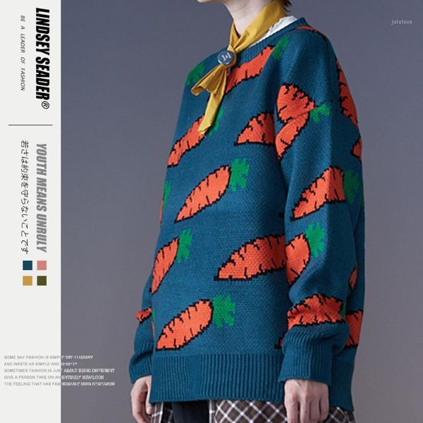 women mens carrot printed knitted pullover jumper sweaters streetwear casual long sleeve turtleneck knitwear sweater men1, White;black
women mens carrot printed knitted pullover jumper sweaters streetwear casual long sleeve turtleneck knitwear sweater men1, White;black