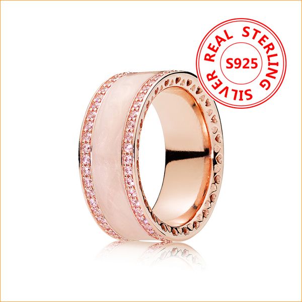 100% 925 sterling silver white and pink enamel band ring with original box for pandora 18k rose gold ring for women grils
100% 925 sterling silver white and pink enamel band ring with original box for pandora 18k rose gold ring for women grils