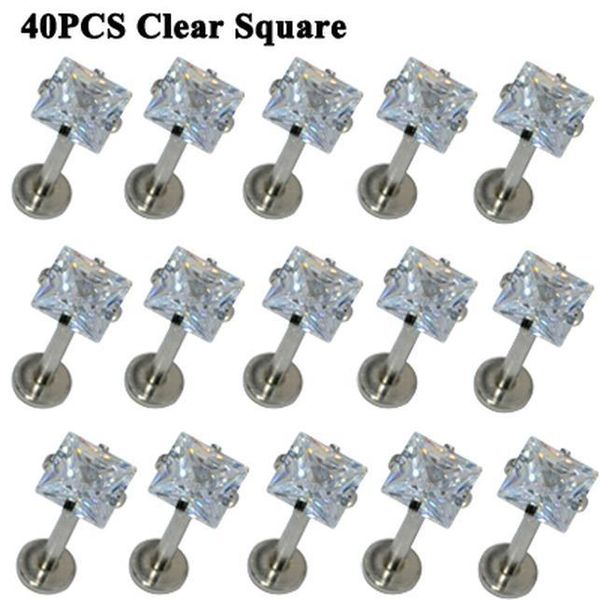 40pcs steel crystal labret lip rings heart star round zircon orelha cartilage ear helix stud tragus barbell piercings jewelry q sqcjys, Silver
40pcs steel crystal labret lip rings heart star round zircon orelha cartilage ear helix stud tragus barbell piercings jewelry q sqcjys, Silver