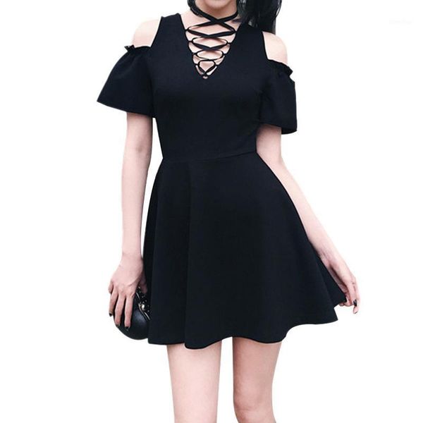 summer dress bandage hollow out dresses women party dress black off shoulder harajuku black1, Black;gray
summer dress bandage hollow out dresses women party dress black off shoulder harajuku black1, Black;gray