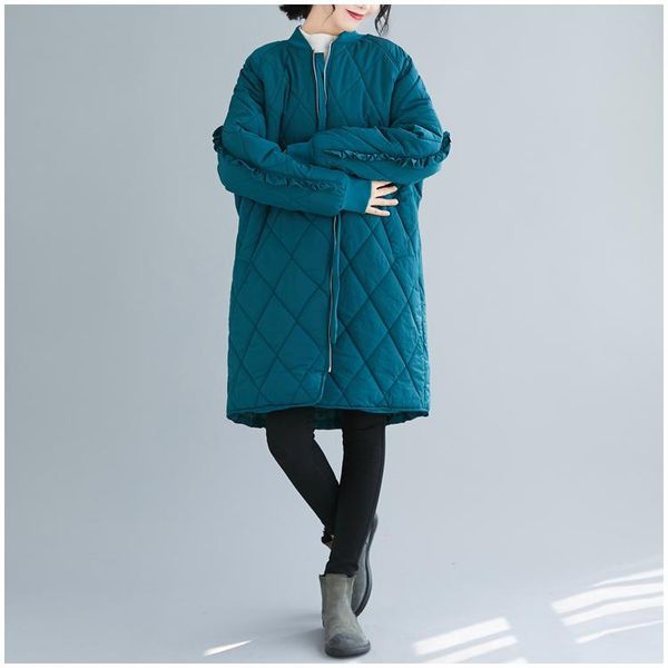 women's down & parkas stitching rhombus solid color plus size long-sleeved zipper stand collar mid-length warm winter, Black
women's down & parkas stitching rhombus solid color plus size long-sleeved zipper stand collar mid-length warm winter, Black