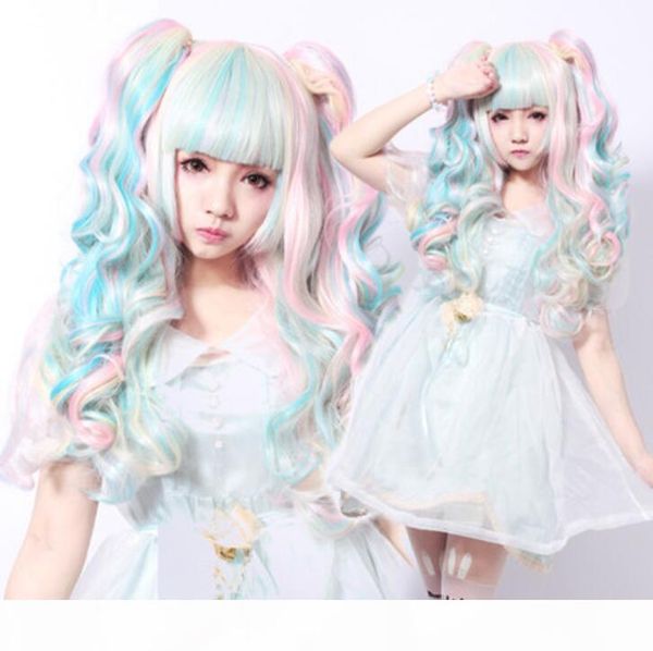 european and american fashion wig color anime character wig girl middle and long curly hair two-color gradient mixed color double ponytail, Black
european and american fashion wig color anime character wig girl middle and long curly hair two-color gradient mixed color double ponytail, Black