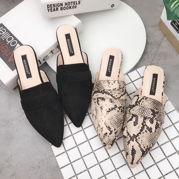 2021 spring summer new european american style snake skin pattern mouth deep sandals and slippers flat shoes mm3b, Black
2021 spring summer new european american style snake skin pattern mouth deep sandals and slippers flat shoes mm3b, Black