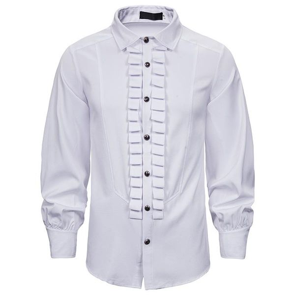 men's dress shirts s-xxl big and tall size men punk rave mens shirt black steampunk puff sleeve single breasted streetwear wedding clot, White;black
men's dress shirts s-xxl big and tall size men punk rave mens shirt black steampunk puff sleeve single breasted streetwear wedding clot, White;black