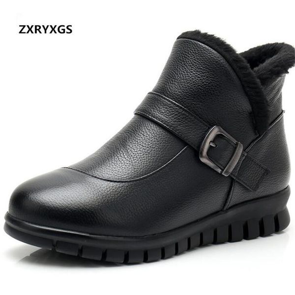 2020 new elegant comfortable warm winter boots mother snow boots flat non-slip fashion genuine leather women ankle, Black
2020 new elegant comfortable warm winter boots mother snow boots flat non-slip fashion genuine leather women ankle, Black