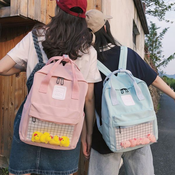 school backpack women 2020 new female cute cartoon transparent students schoolbag shoulder bags fashion canvas backpacks bag lj200923
school backpack women 2020 new female cute cartoon transparent students schoolbag shoulder bags fashion canvas backpacks bag lj200923