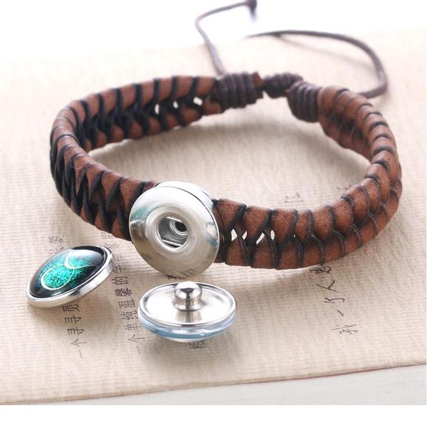 2 colors adjustable woven leather snap bracelet/bangle leather rope bracelet fit 18mm snap button snap jewe bbyxjn, Golden;silver
2 colors adjustable woven leather snap bracelet/bangle leather rope bracelet fit 18mm snap button snap jewe bbyxjn, Golden;silver