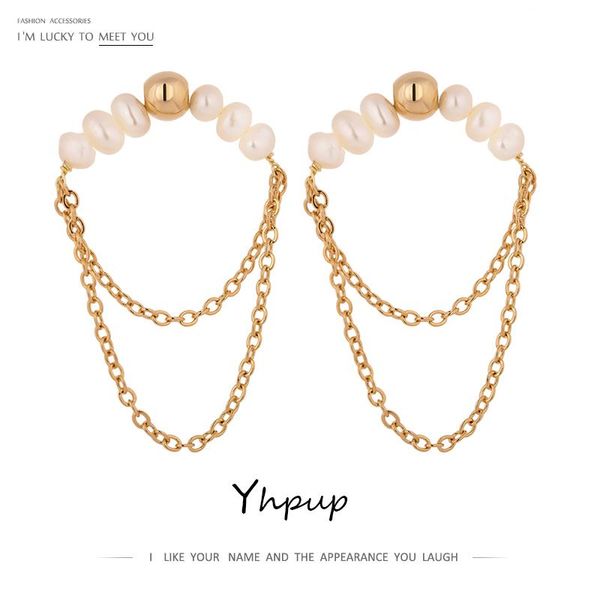 yhpup elegant natural freshwater pearl tassel dangle earrings for women 2020 14 k plated jewelry gold earrings aretes de mujer, Silver
yhpup elegant natural freshwater pearl tassel dangle earrings for women 2020 14 k plated jewelry gold earrings aretes de mujer, Silver
